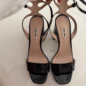 Miu Miu - Black Patent Leather Heels - 38.5